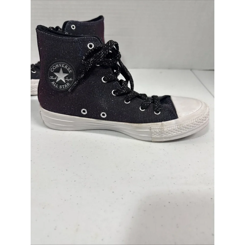 Converse Chuck Taylor All Star Women High Top Shoe Starware Laser Black/Pink 5.5